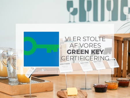 Hotel bymose Hegn er Green Key Certificeret (Turismens internationale miljømærke)